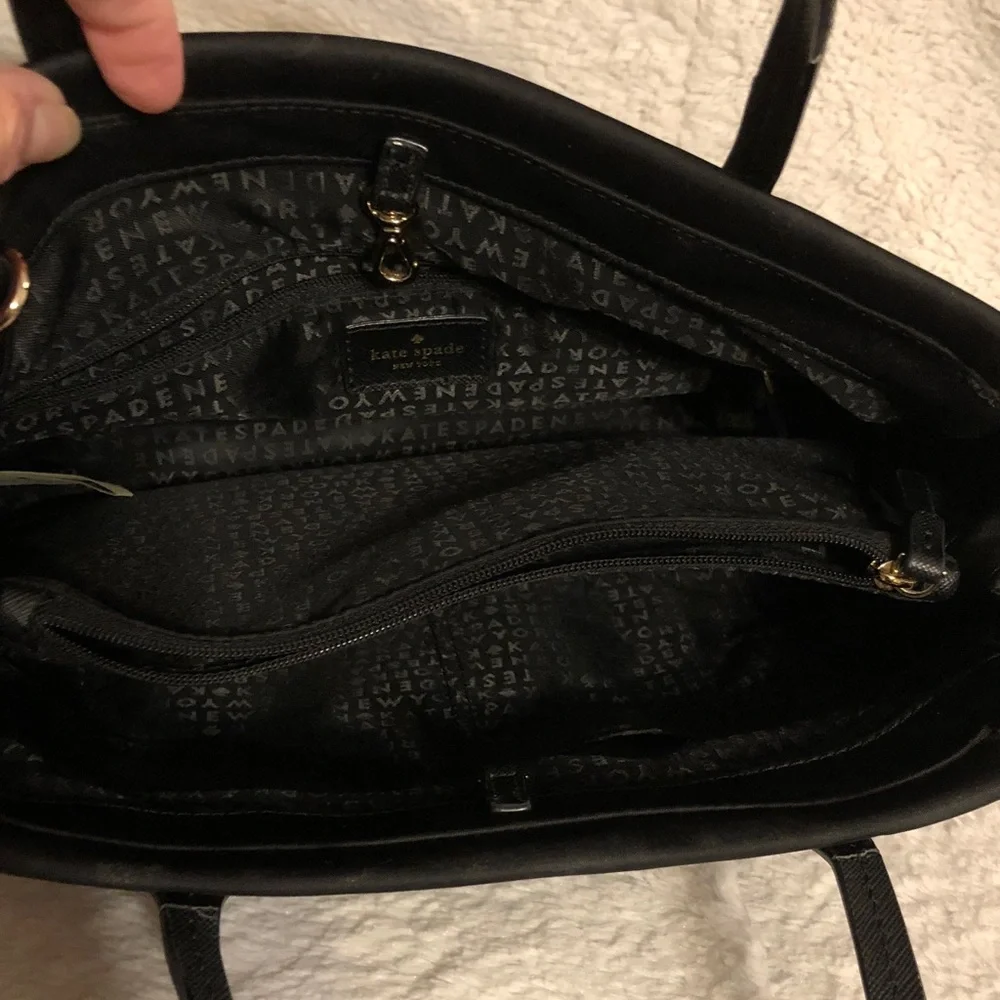 Kate Spade Classic Nylon Black Satchel Medium Size - Picture 6 of 8